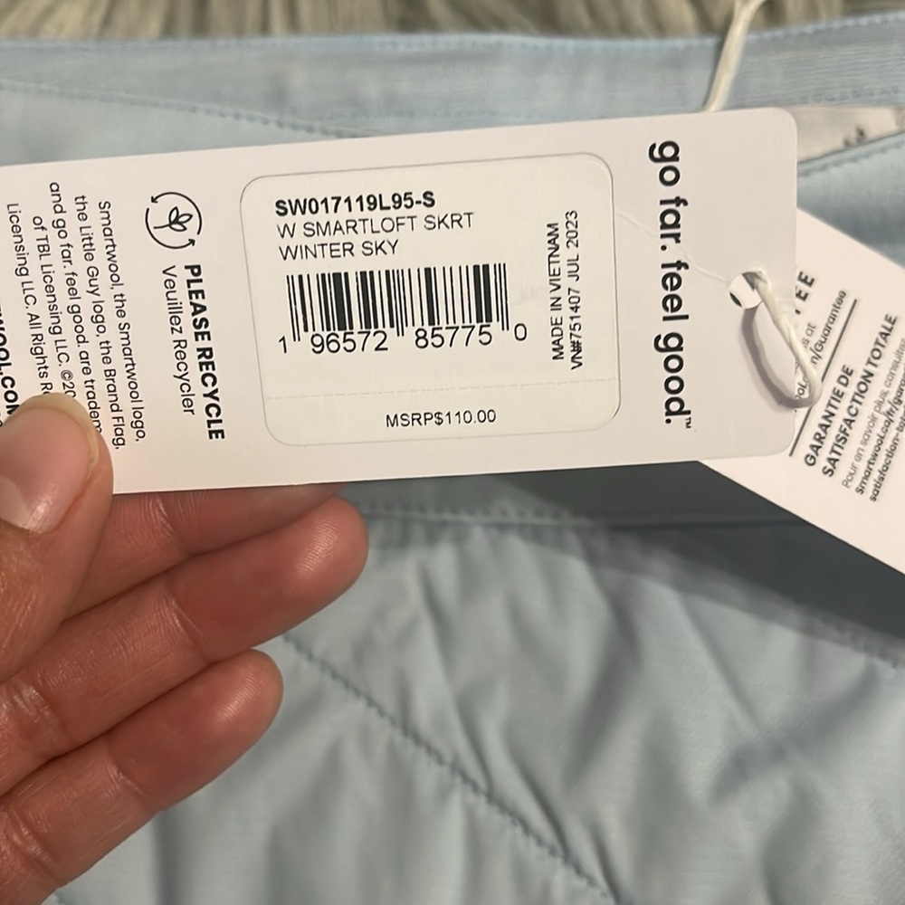 Smartwool Light Blue Quilted Skirt - Picture 4 of 4